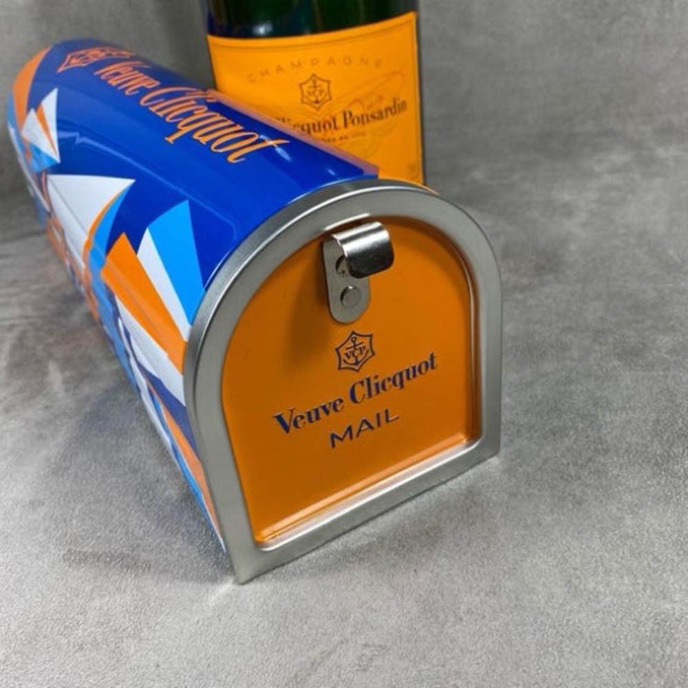 Veuve Clicquot Champagne Mailbox - Blue and Orange